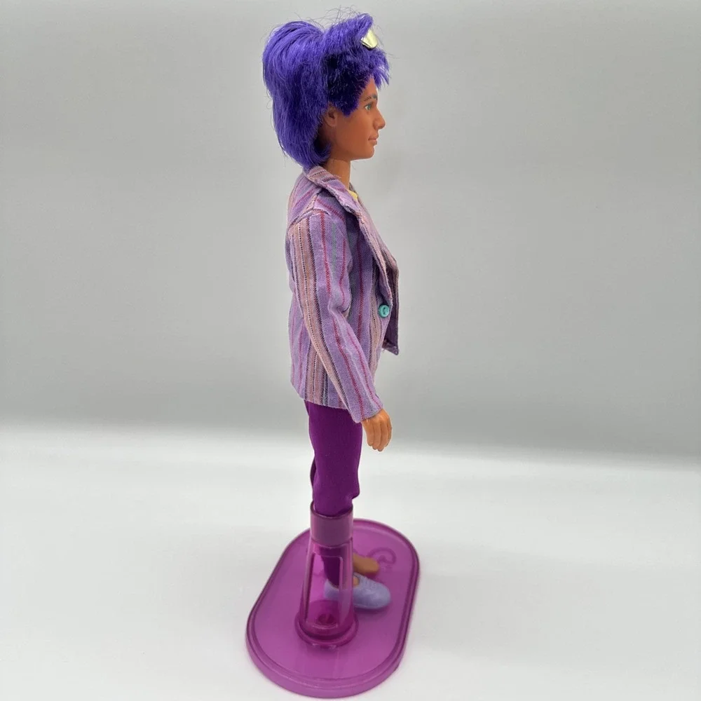 Vintage Jem and The Holograms Rio Doll Hasbro 1986 Purple Hair with Outfit